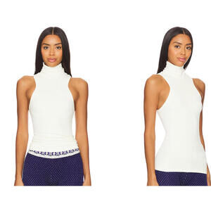 Fp Intimately Always Ready Seamless Turtleneck Tank ivory  Size M/L NWT